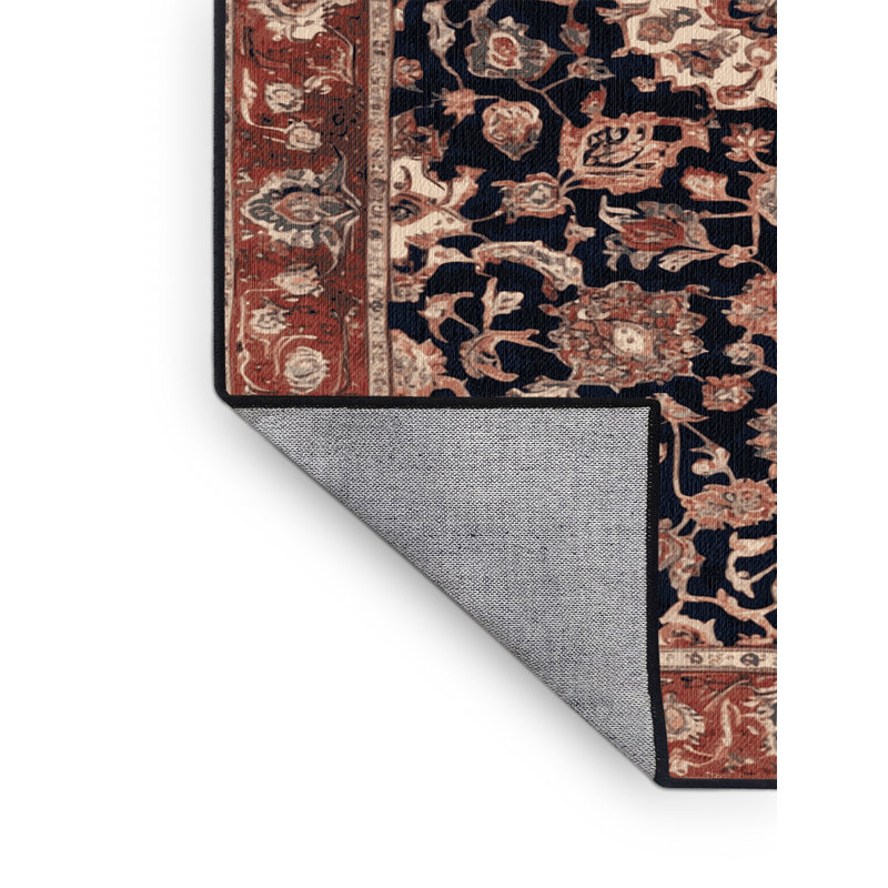 Tapis brun lavable à la machine, Carré 7 pi