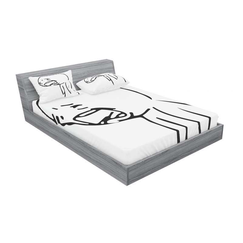 Microfiber Sheet Set, Queen Sheet Set + Fitted Sheet+2 Pillowcases