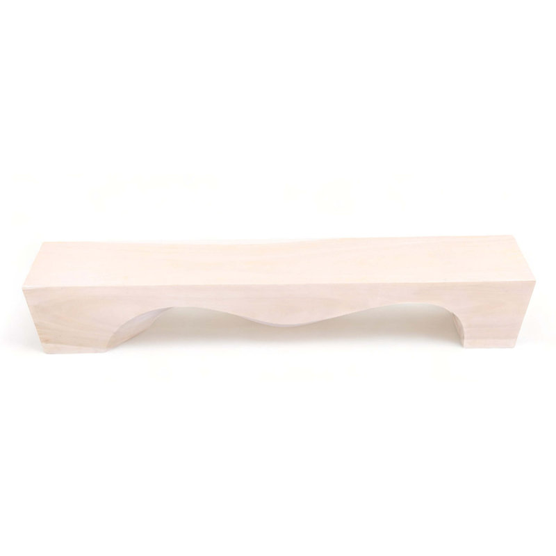 Banc de sculpture moderne noir - 1, H 17,7 po x l 94,5 po x P 14,6 po, Blanc