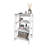 Charming White Bathroom Storage Shelf With 4 Shelves For Items Freestanding Efficient Setup Feature