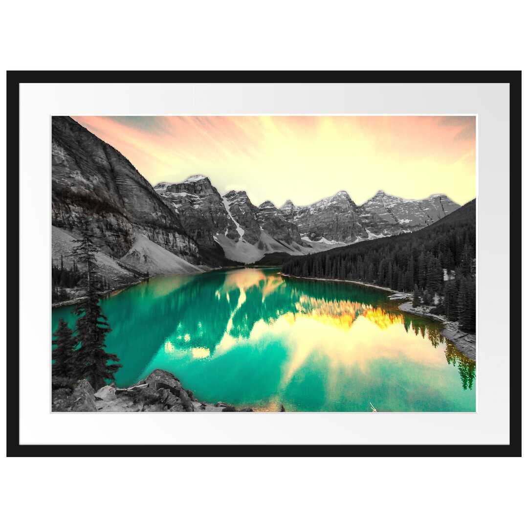 Gerahmtes Poster Moraine Lake in Canada