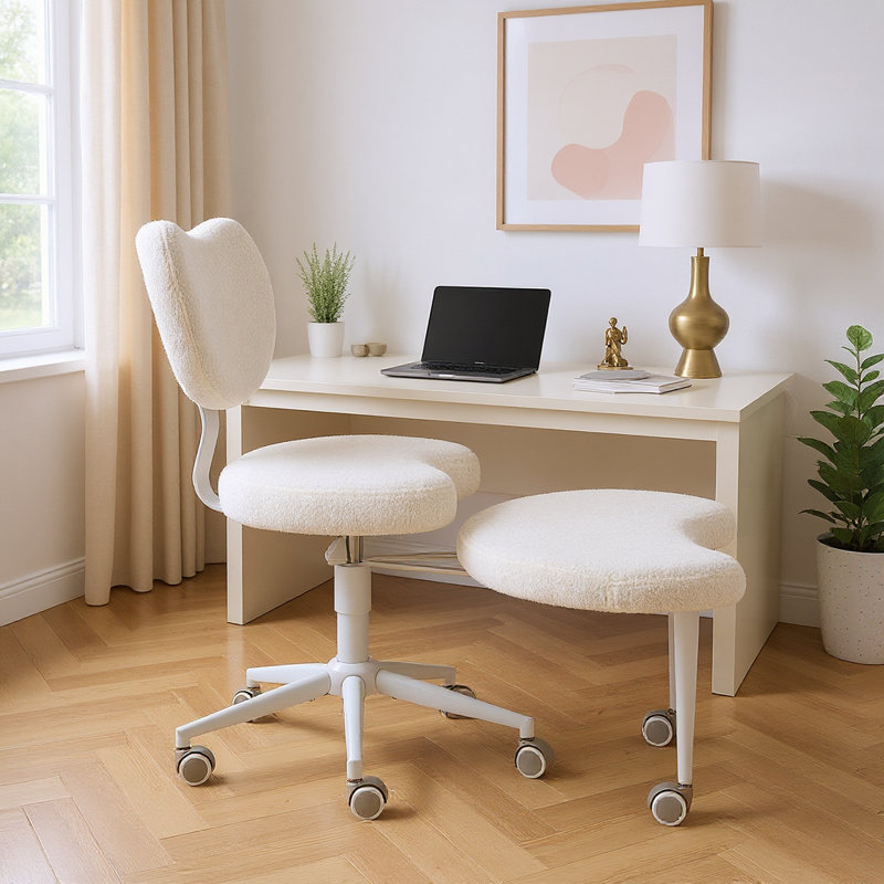 Chaise de méditation Plus, chaise de bureau à pieds croisés avec roues et support lombaire, tabouret réglable Fidget - Teddy