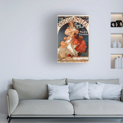 Alphonse Marie Mucha Advertising For Chocolate Ideal, 1897 Canvas Art
