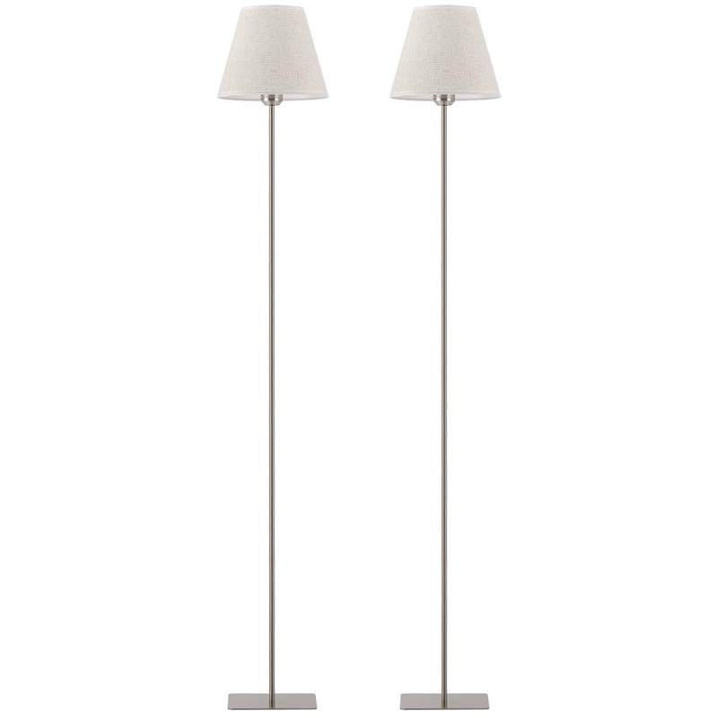 Ensemble de lampes sur pied 55 ", Argent