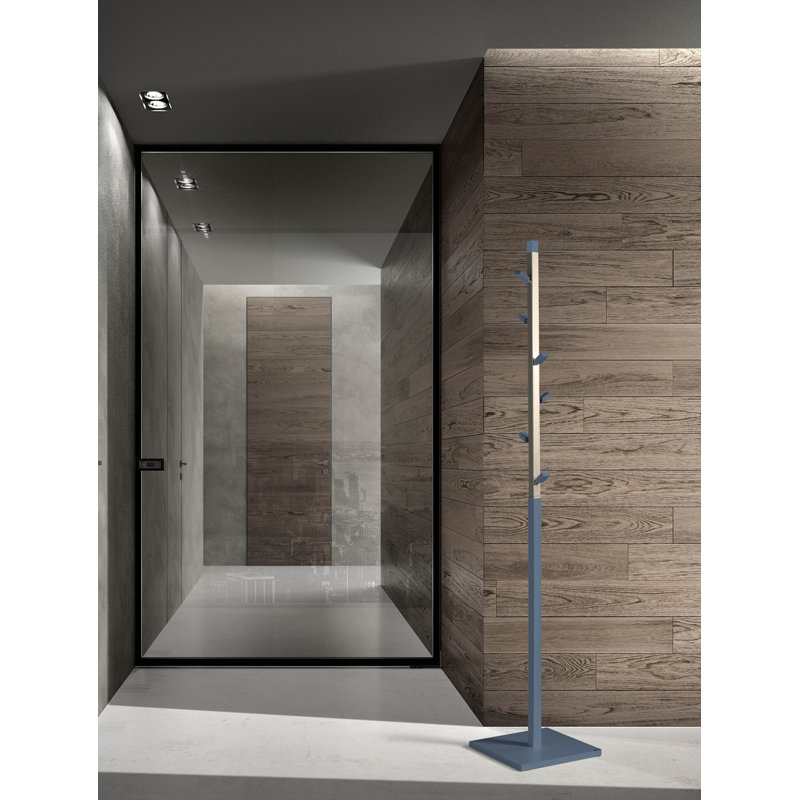 Belgica Freestanding 6 - Hook Coat Rack, Blue