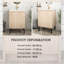 Meuble-lavabo moderne en chêne de 24 po avec lavabo en céramique blanche, portes à fermeture en douceur et structure autoportante pour plus de stabilité-246934028-246934026
