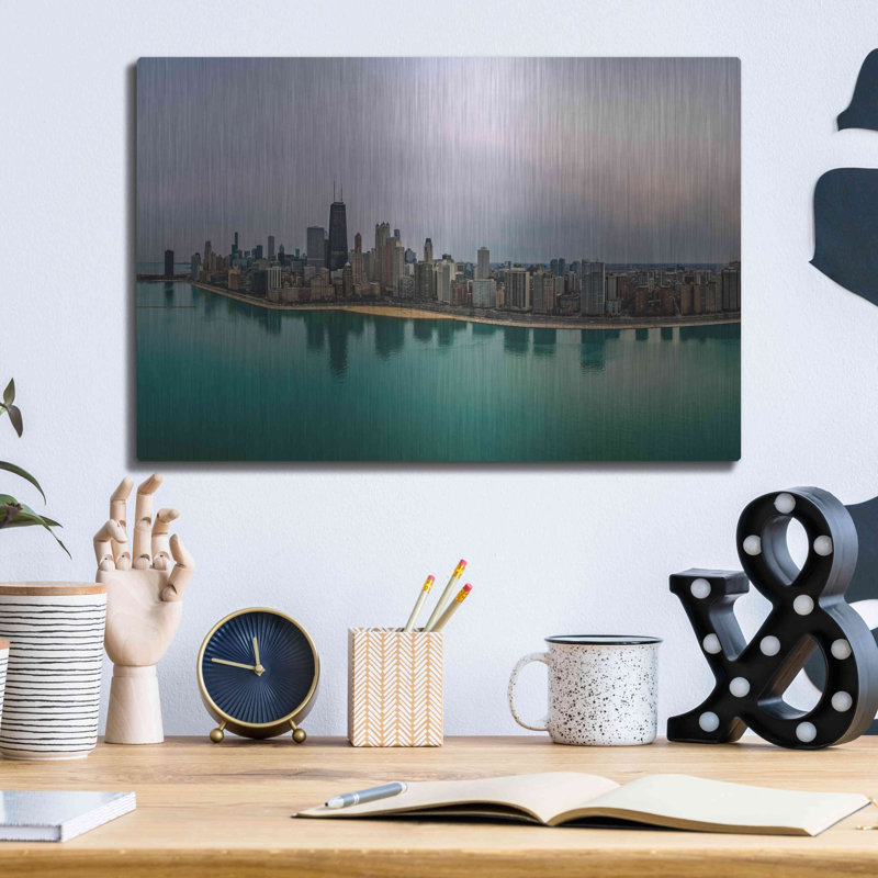 «Cloudy Winter In Chicago Crop» par AKG, H 12 po x l 16 po