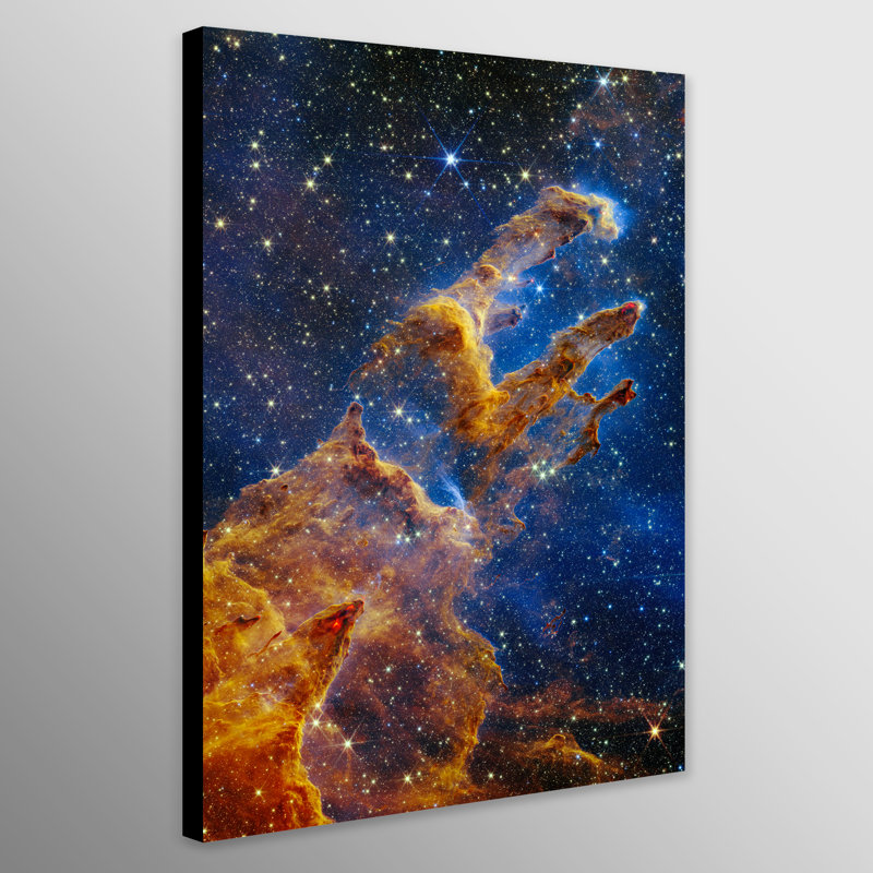Pillars Of Creation - NASA James Webb Space Telescope - Wrapped Canvas Painting, 81cm H x 61cm W
