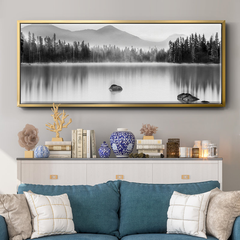 Mountain Reflection - toile encadrée, H 24 po x l 60 po
