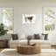 Vintage Longhorn Brushstrokes Black & White Canvas Wall Art,For Bedroom,Living Room​ 12" X 18"