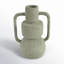 Paper Mache Abstract Textured Decorative Vase with Squared Handles-249156709