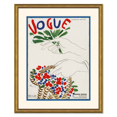«Vogue Cover», «Mains tenant un panier et des fleurs», Eduardo Benito, juin 1940
