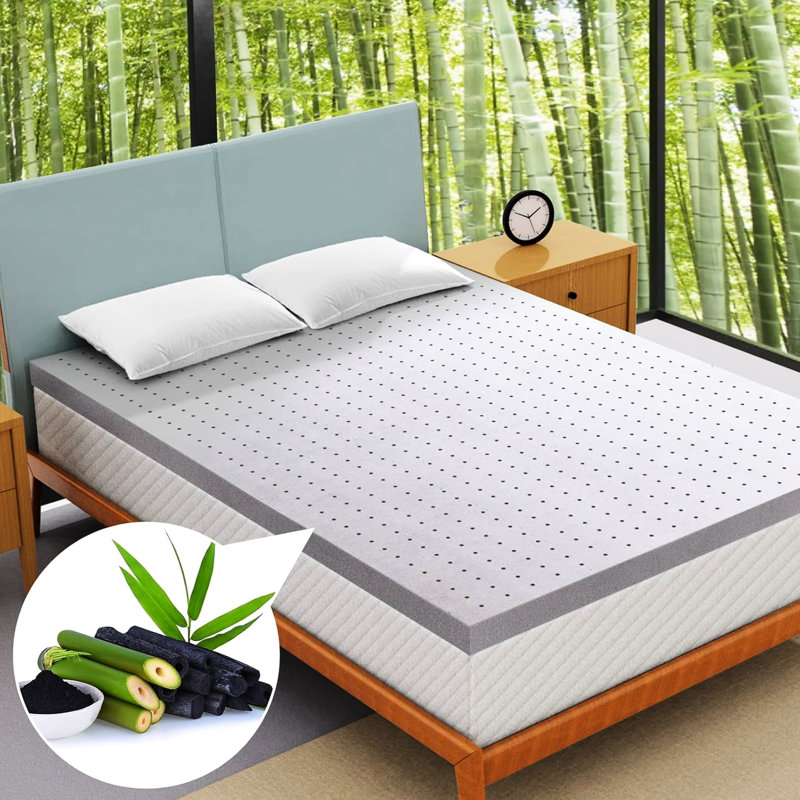 King Size 2 Inch Gel Memory Foam For A Cloud - Feel Sleep, Dissipating Odours, Promoting Comfort And Dryness , Long Lasting, Ventilated Design Comfortable Sleep