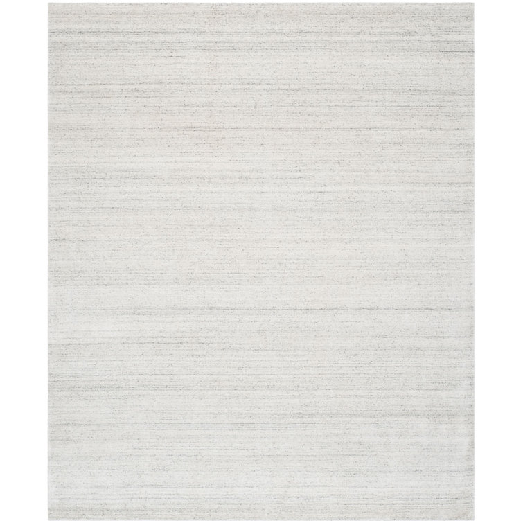 Lavonia Striped Handwoven Silver Area Rug