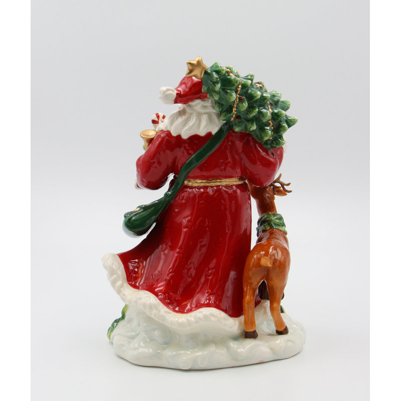 Figurine père noël avec renne