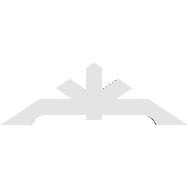 Support de pignon en PVC de qualité architecturale Vanguard, H 16 po x l 48 po (pas: 8/12), P 2 po x F 4 po