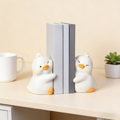 Cute Pet Shape Decorative Resin Bookends Unmatched Book Ends To Hold Books For Home Office Desk Bookshelf Decoration