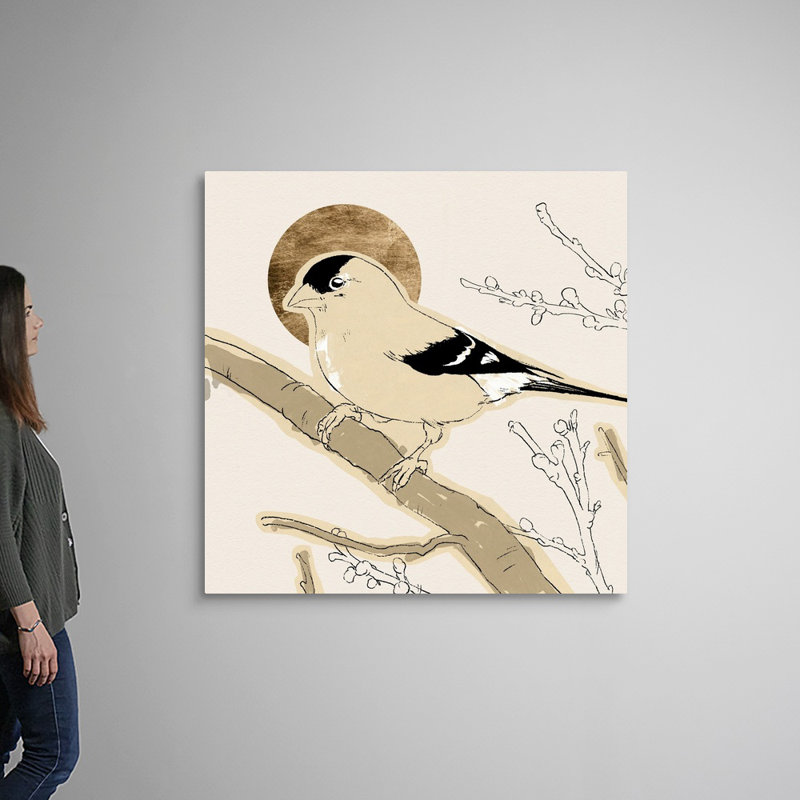 " Spring Passerine IV ", Wrapped Canvas, 48" H x 48" W x 1" D