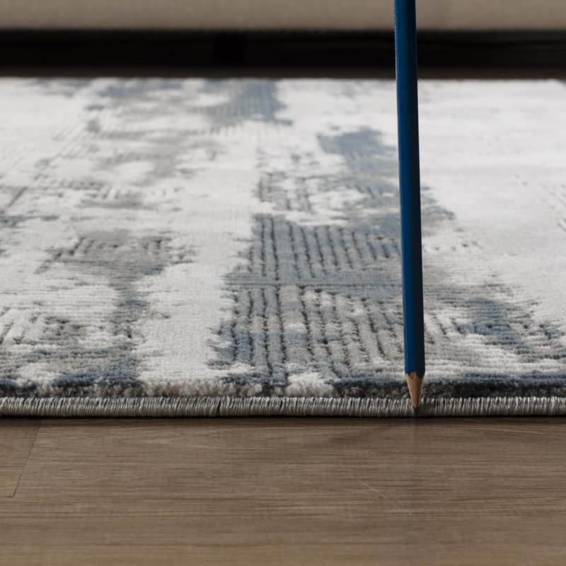Tapis luxueux en polyester de conception 3D - élégance moderne pour les espaces très fréquentés
