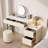 Edorta 55.1" W Marble and Solid Wood Makeup Vanity Set-1536713383