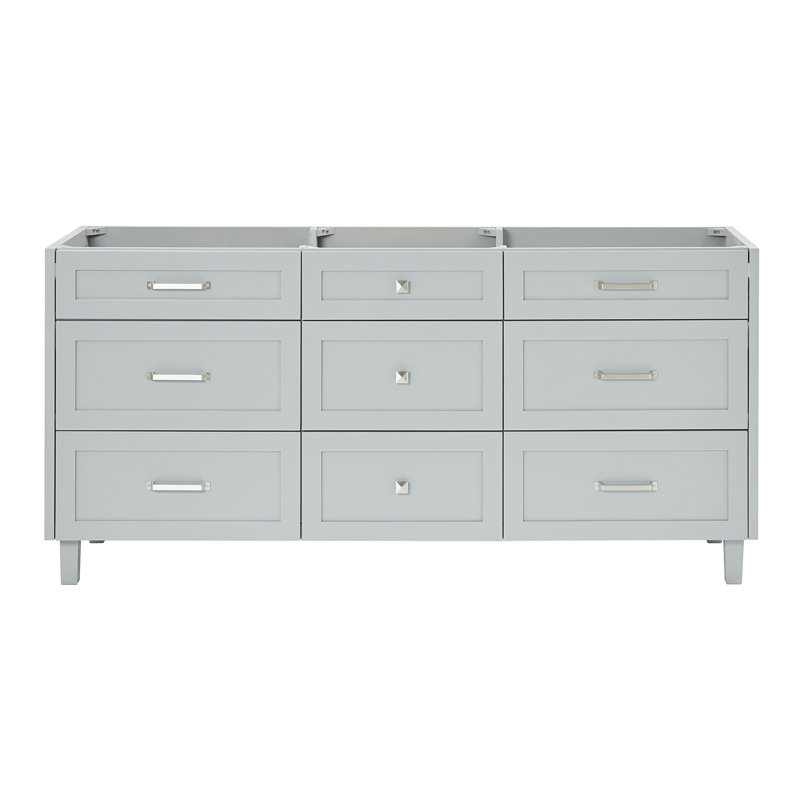 Base de meuble-lavabo double 72 po ARIEL Monreau, Gris