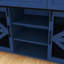 Buffet en bois 55,00 po avec tablettes réglables, treillis métallique et tiroirs-482433646