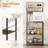 Kitchen Bakers Rack with Power Outlet and USB Charger