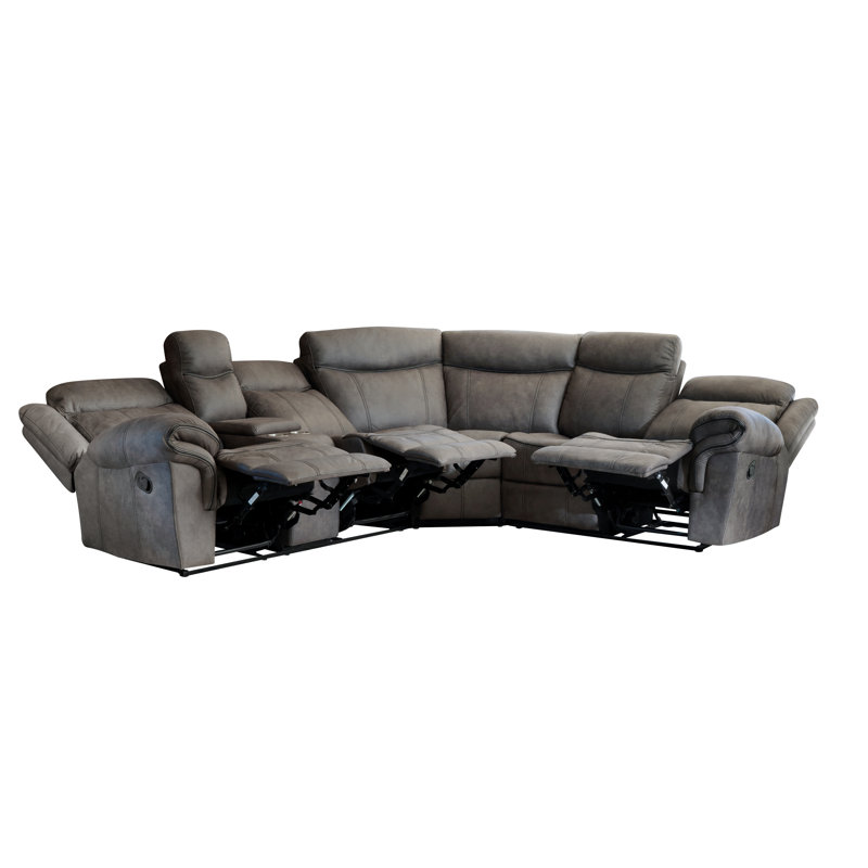 Canapé modulaire inclinable manuel Precita Gray