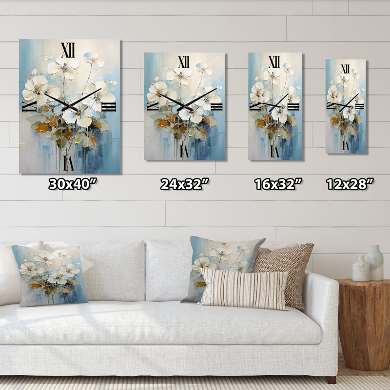 Horloge murale Buskey - Geraniums, Moyen