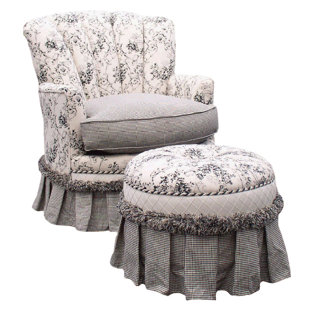 Toile Black Reclining Rocking Chair