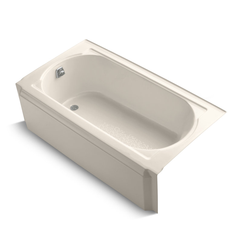 Memoirs 60" x 32" Alcove/Tile in Soaking Cast Iron Bathtub, Innocent Blush