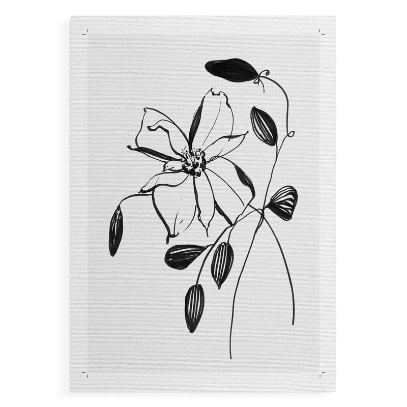 Wild Clematis II - Impression sur toile seulement - NON-CADRE, H 36 po x l 24 po