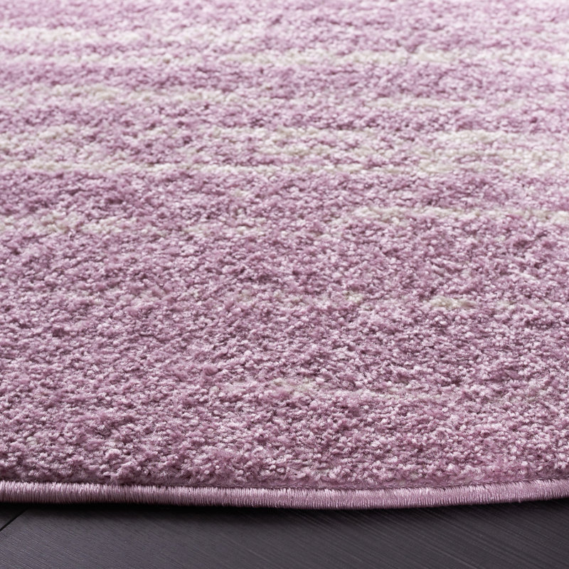 Tapis crème ombre et mauve Bethlyn, Rond 10 pi
