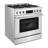 Cosmo 36 in. Stellar Collection 6.1 cu. ft. Gas Range, 6 Burners, Convection Oven, Cast Iron Grates, Stainless Steel