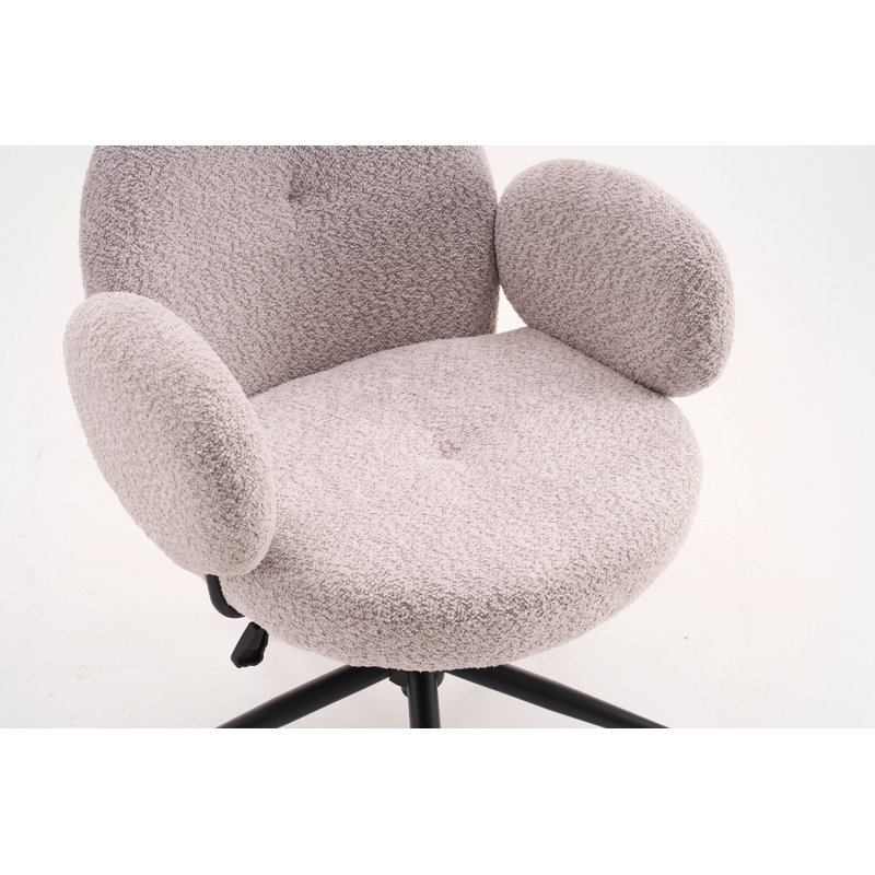 Chaise de bureau en tissu avec dossier incurvé ergonomique Boucle