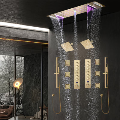 Douche musicale thermostatique avec valve brute