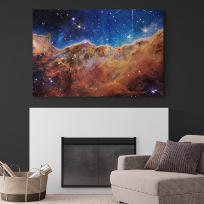 NASA James Webb Space Telescope - Cosmic Cliffs In The Carina Nebula - Wrapped Canvas Print