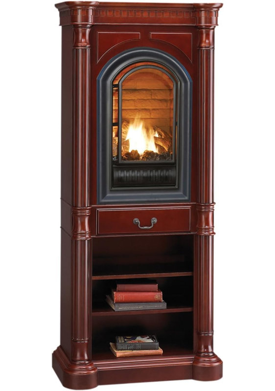 Système de foyer tour sans foyer HearthSense - 20 000 BTU, finition cerisier, H 78,88 po x l 42 po x P 32,87 po, Gaz naturel