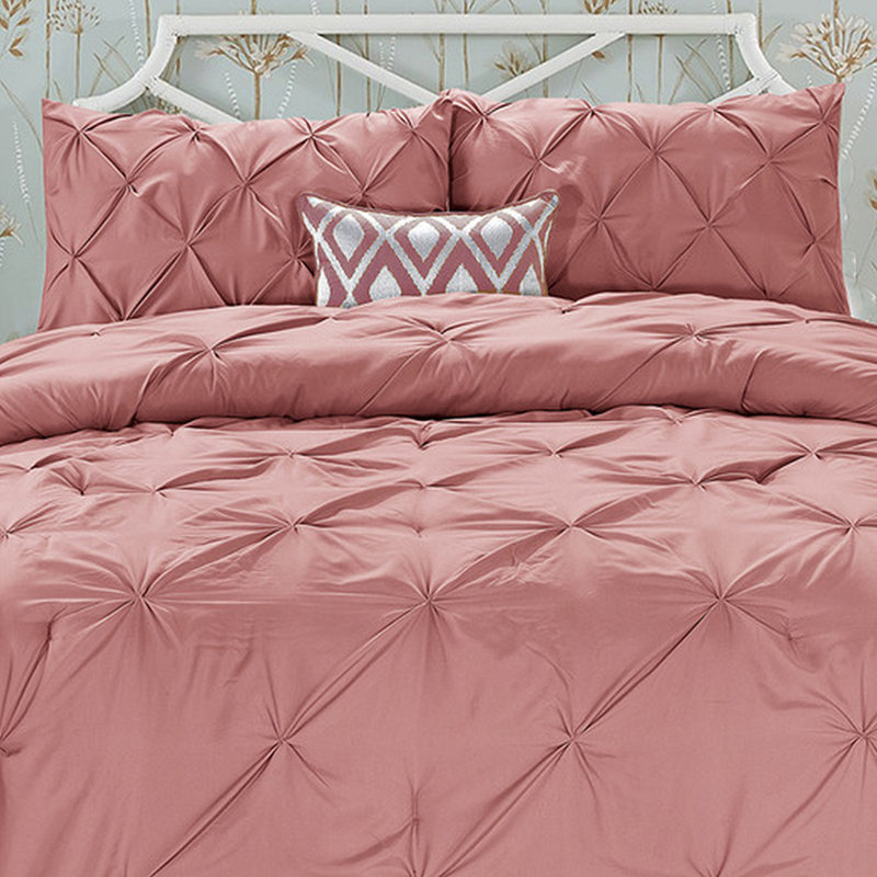 Modern & Contemporary Polyester Comforter, Coral, King