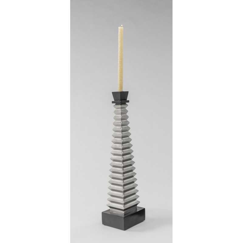 Candle Holder, 23" H x 5" W x 5" D, Silver