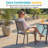  Abshire 7-Piece Outdoor Dining Set, 6-Person Outdoor Table and Chairs with Rectangular HDPS Top & Weather-Resistant Metal Frame, All-Weather Patio Dining Set for Backyard, Deck, Garden-516156725