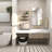 Black Latony 2 Piece Metal Geometric Tube Decorative Table Vase Set