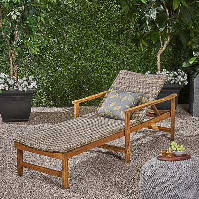 Chaise longue avec dossier réglable