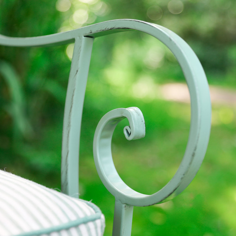 Damorian Metal Outdoor Bench, Green