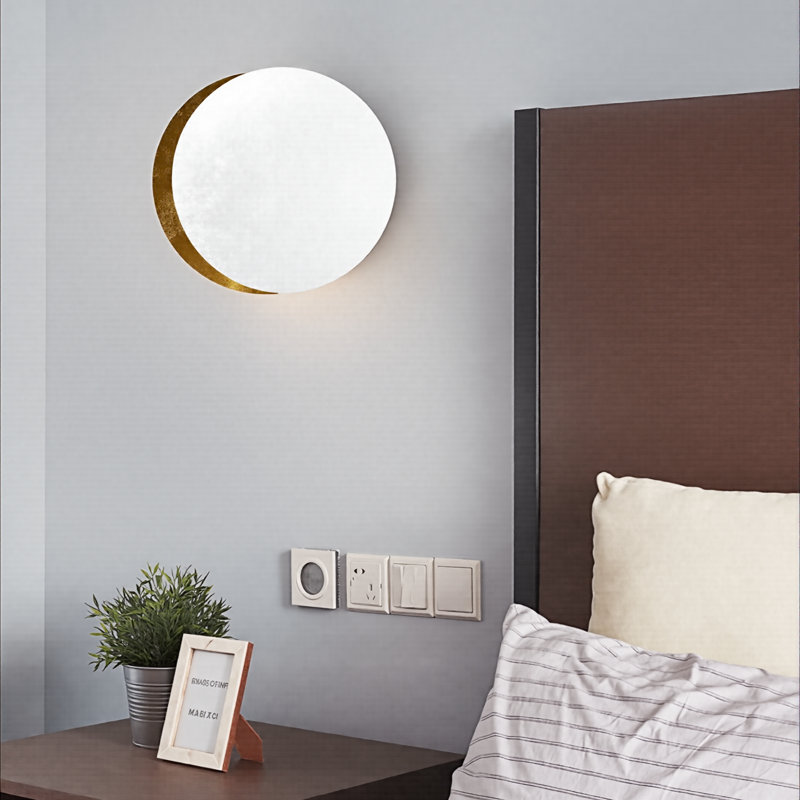 LED Flush Mounted Wall Sconce Iron, Copper