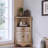 Corner Triangle Cabinet with Storage