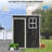 5x3 Resin Outdoor Storage Shed Black Pentroof(Random shipment of new and old items)