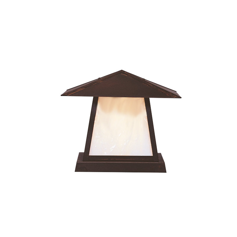 Carmel Hammered Pier Mount Light, Rain Mist, Verdigris Patina, Empty