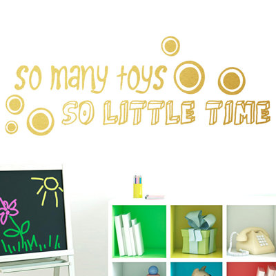 Décalcomanie murale so little time so many