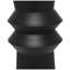 Grand vase décoratif noir en métal noir cannelé Art Déco, 8 po x 8 po x 32 po-1640978044-1640978046